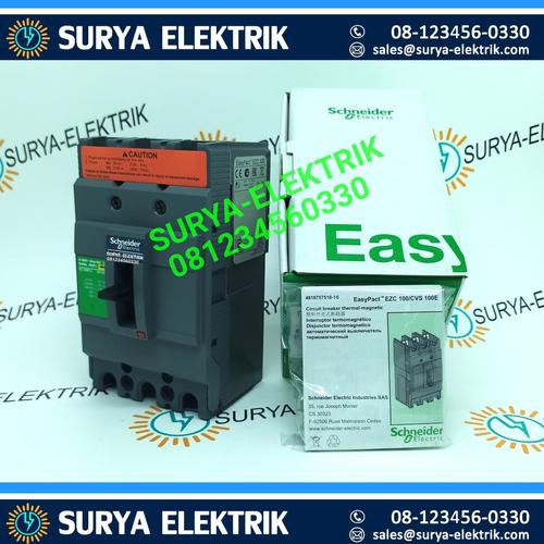 Foto Produk Mccb Schneider EZC100N EZC 100N 3P 63A 63 A Amper 3 Phase EasyPact dari SURYA-ELEKTRIK