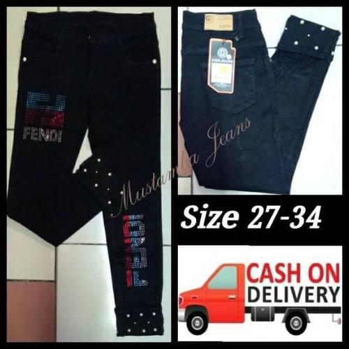 Ripped -- MB Celana jeans wanita fendi 