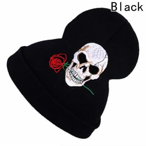 Jual Skull \u0026 Rose Beanie Hat - Kota 