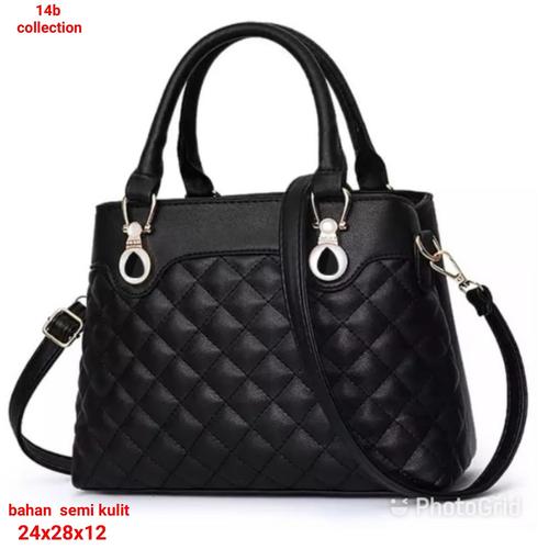 Foto Produk Alica Handbag Tas Wanita Semi Kulit Tas Wanita Murah Handbag Wanita - Hitam dari SUPERSTORE1