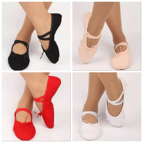 Foto Produk Sepatu Ballet Balet Senam Menari Anak Dewasa Kanvas Polos Split Sole dari KADOS