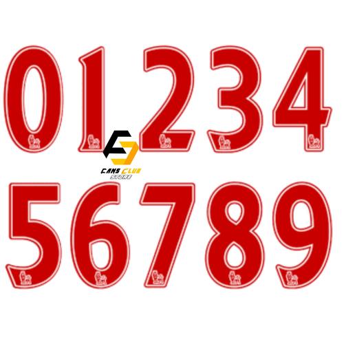 Foto Produk FONT ANGKA PREMIER LEAGUE - Merah dari FANS CLUB STORE