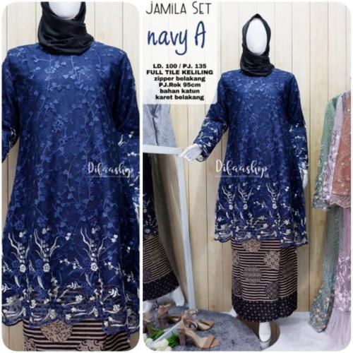Jual Jamila Set Kebaya Atasan Tunik Brokat Tile Set Bawahan Muslimah Jakarta Timur Shabi Insani Muslimah Tokopedia