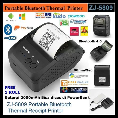 printer bluetooth zjiang 5809