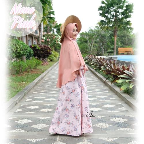 Foto Produk Jubah Niena muslimah - Merah Muda, S dari Al-urnieyah
