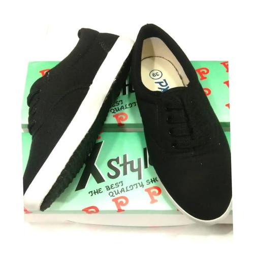 Foto Produk Sepatu PX Style hitam putih tali wanita original dari Dwipa canon