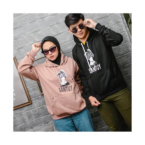 Foto Produk Sweater Hodie Couple Fleece Santuy dari Butik Hijab Humaira