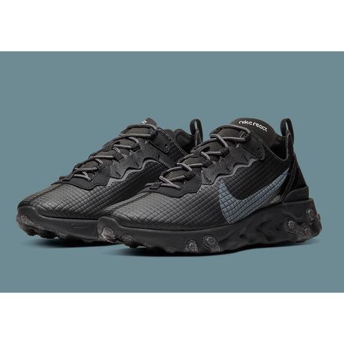 react element 55 trainers dark grey black crimson