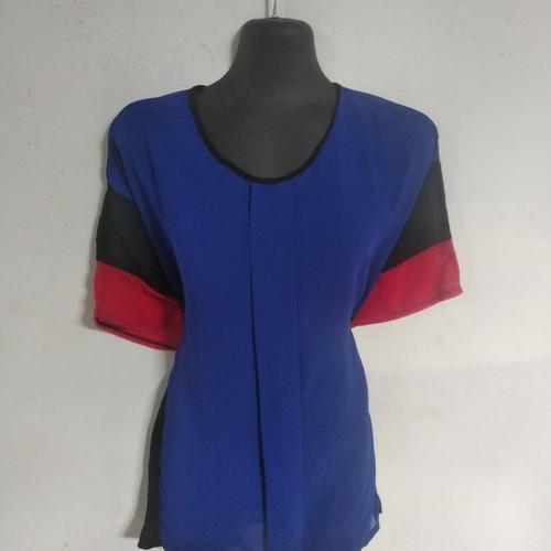 Foto Produk Blouse biru merah chiffon size xxxl dari youarebeautifulshop