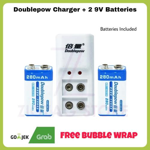 Foto Produk Doublepow Charger + 2 9V Batteries dari ZigZag-Store