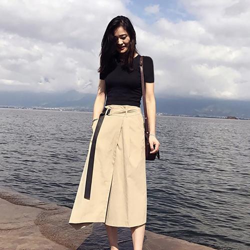 shirt with long skirt