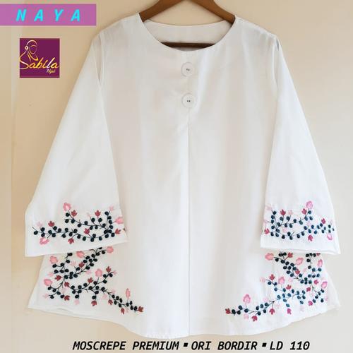 Foto Produk New Naya Blouse Putih Jumbo / Atasan Wanita Murah White Series XXL dari Ilyassa Shop