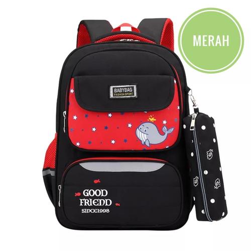 Foto Produk Tas Sekolah Anak SD Cewek/Cewe/Perempuan 2 in 1 - Good Friend dari Raja Tas Grosir