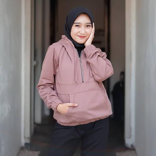 Foto Produk Sweater Hodie Wanita Zaira - Cokelat dari Butik Hijab Humaira
