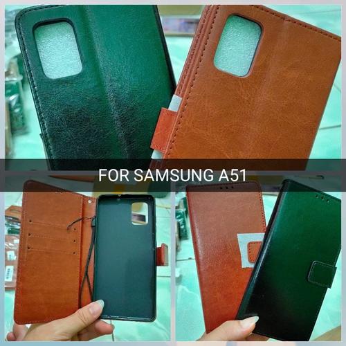 Foto Produk sarung dompet kulit wallet Samsung a51 flip cover case a51 dari yalen shop
