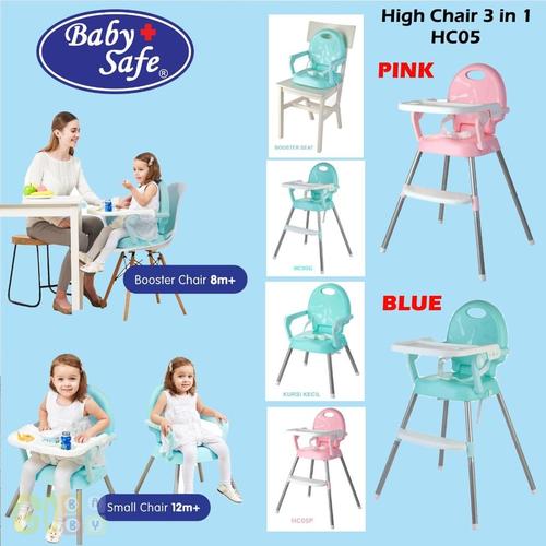 Jual Baby Safe High Chair 3in1 Kursi Makan Bayi HC05 Pink Green Merah Muda Kota Tangerang Udm estore Tokopedia