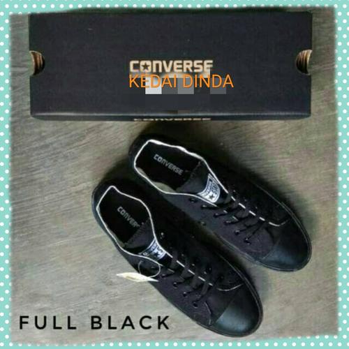 Foto Produk TERMURAH!! SEPATU CONVERSE FULL BLACK/HITAM POLOS THE BEST QUALITY dari Kedai Dinda
