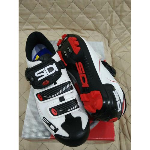 Jual SEPATU SEPEDA MTB SiDI Trace White Black Red 41 Jakarta
