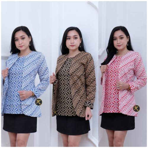 Gambar Baju Batik Wanita Seragam Kerja | Baju Batik Kuliah Lengan Panjang dari SANTY-COLLECTION Kota Pekalongan Tokopedia
