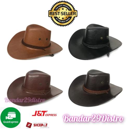 Jual Topi Cowboy Kulit Tambang Dewasa 
