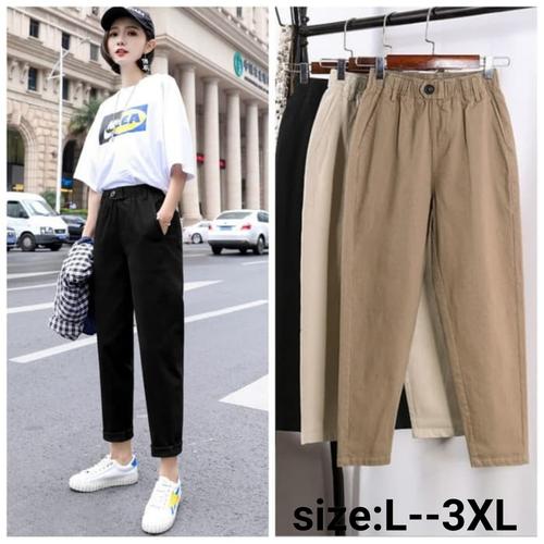 Foto Produk Celana Panjang Wanita - Cream, Xl dari Lillian shop