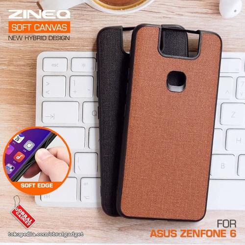 Gambar Soft Canvas Case Asus Zenfone 6 ZS630KL Softcase Hard Gel Casing Cover - Cokelat dari Obral Gadget undefined Tokopedia