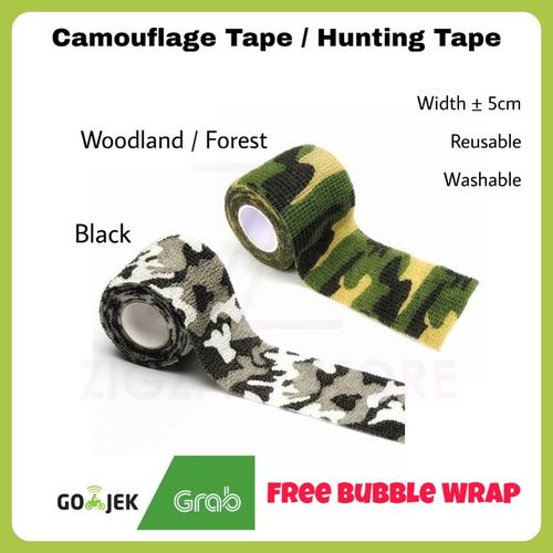 Foto Produk Camo Tape / Lakban Kamuflase / Lakban Camo / Lakban Kain - Hijau dari ZigZag-Store