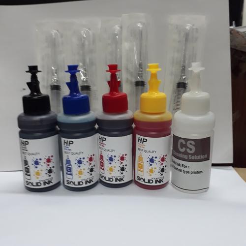 Foto Produk Paket Tinta Refill HP 2135 4 warna + Cleaning Solution dari Mitra Printer Roxy