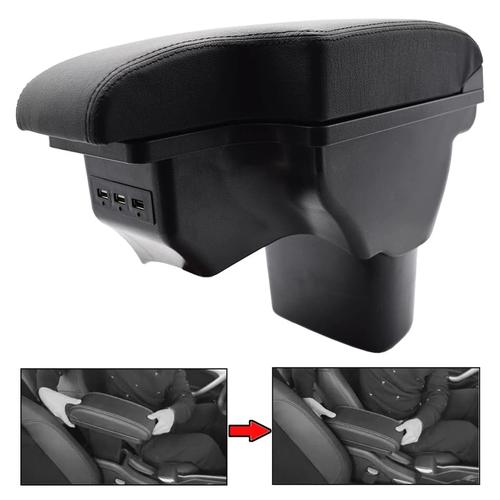 Foto Produk Armrest Box USB Juke - Console Box Nissan Juke Konsol Khusus - Jahitan HITAM dari OMEXTRA