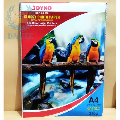 Foto Produk Glossy Photo Paper Joyko GSP A4 210 / Kertas Foto dari Dante