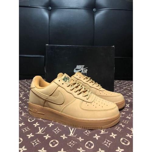 tan nike forces