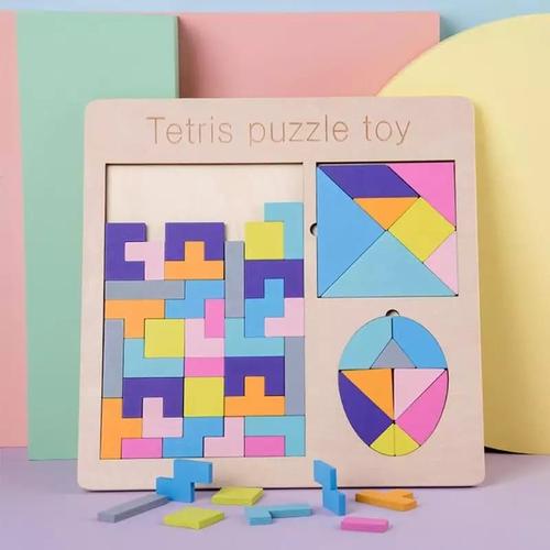 Foto Produk Mainan Edukasi Anak Puzzle Kayu Tetris ~ PUZZLE TETRIS TOYS dari lovely kayy