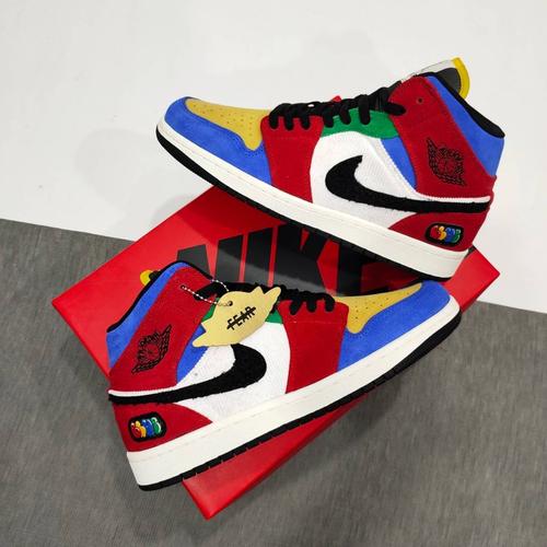 Jual Air Jordan 1 Hi Mid Fearless Blue 
