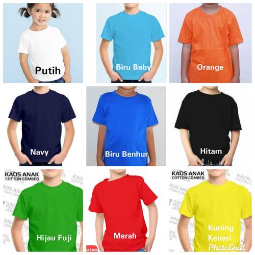 Foto Produk kaos polos anak putih soft cotton combat - S dari JIPILICIOUS