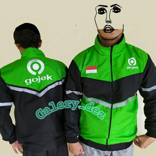 Gambar Jaket gojek V model bomber logo baru waterprof paling kece - Hijau, L dari Galery_dez Kab. Pemalang Tokopedia