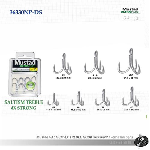 Gambar Mustad SALTISM 4X TREBLE HOOK 36330NP-DS Size 2/0 - 6 Pcs - Ultra P. dari CLICK N FISH - GROSIR PANCING ONLINE undefined Tokopedia
