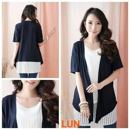 Blouse/Dress Cardigan Wanita Big Size 
