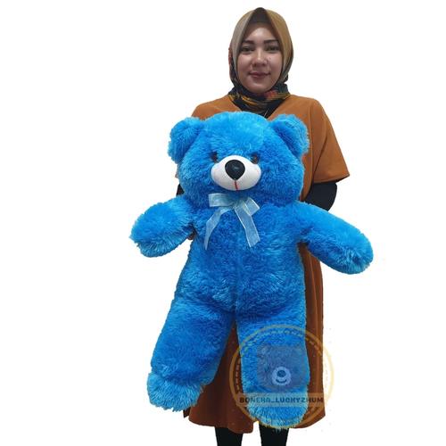 Foto Produk boneka beruang panda teddybear xl tinggi 60cm - Biru dari luckyzhum toys