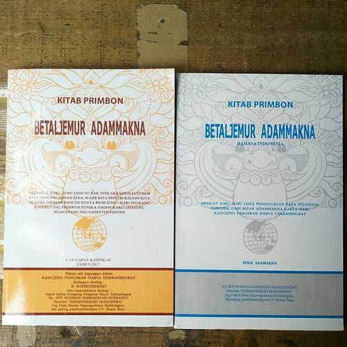 Jual Terbaru Paket 2 Buku Kitab Primbon Betaljemur Adammakna Jawa Dan Jakarta Barat Vanyasaragih Tokopedia