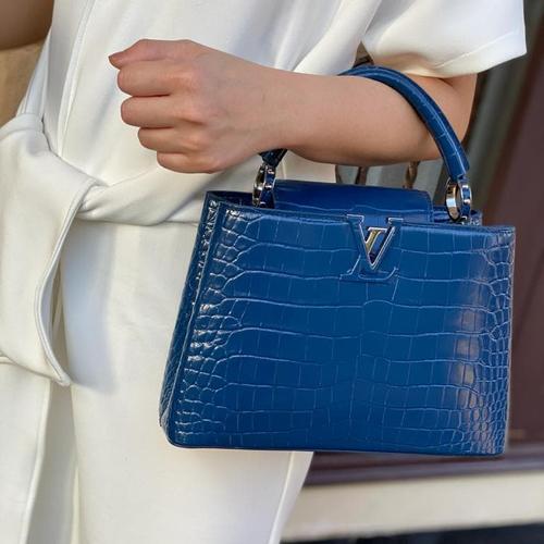 Jual LOUIS VUITTON CAPUCINES MINI CROCO - Biru - Jakarta Utara - brothers  collection | Tokopedia