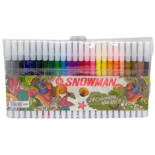 Jual Snowman Spidol 24 Warna PW24A / Coloring Marker Murah Berkualitas