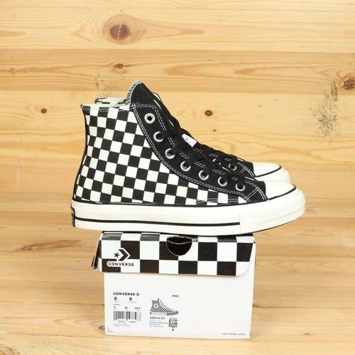 converse checkered high tops