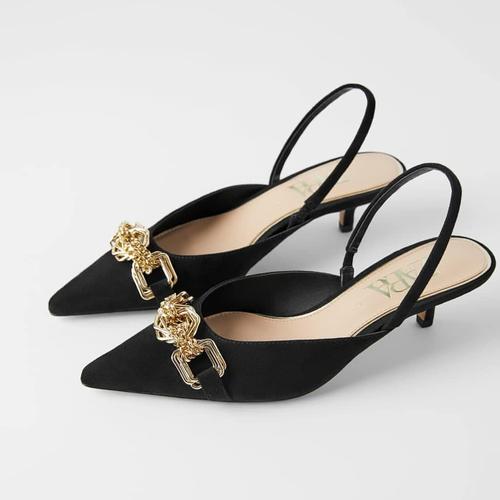 Jual ZRA SLINGBACK KITTEN HEELS SHOES 