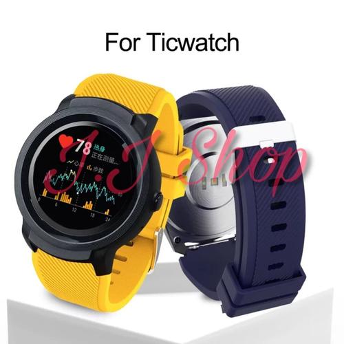 Foto Produk Strap Silikon Silicon Watch Band Ticwatch E2 S2 Pro Tali Jam Sport dari Logam Mulia Termurah
