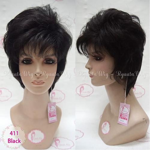 Jual Wig Short Rambut Palsu Pendek Ibu Tante Hitam Coklat Black Jakarta Utara Ryuutawig Tokopedia