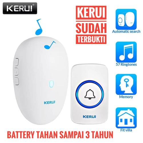 Gambar KERUI M521 Wireless Bel Rumah wireless Multi Tone Bel Pintu Doorbell dari Asyam Weiseman Kab. Bekasi Tokopedia