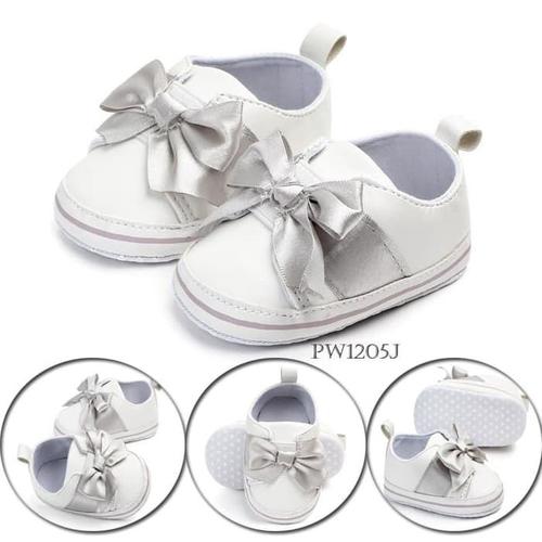 silver infant shoes
