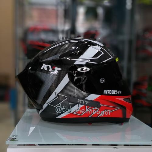 Foto Produk KYT K2Rider spotlight red visor flat darksmoke spoiler 3D darksmoke dari TOKO HELM BOGOR
