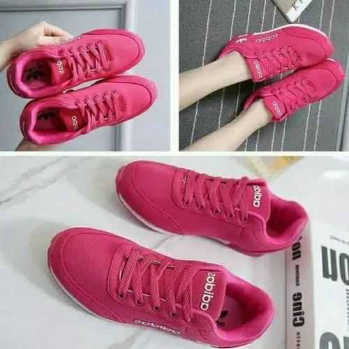 Foto Produk Kets Ads Pink Murah - Sepatu Sneakers Olahraga Wanita - Sepatu Tali dari enway