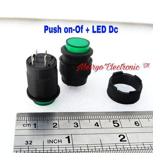 Gambar PUSH ON - OF + LED ( Push On-Of + LED.Lampu Dc ) dari meiryo elektronik undefined Tokopedia